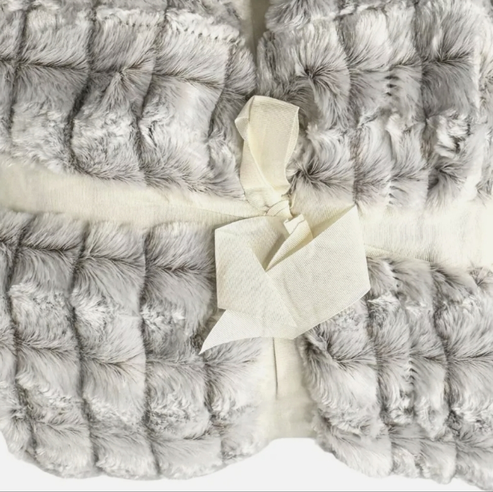 NWT Royal Luxe Micro Mink Sherpa Reversible throw blanket brown 50x60